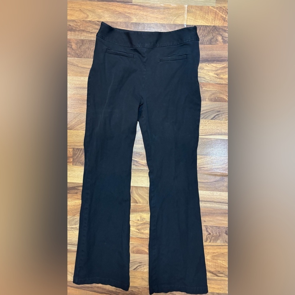 Maeve Anthropologie Black Flare Dress Pants Women’s 8 Pull On Work Trousers - Picture 6 of 7